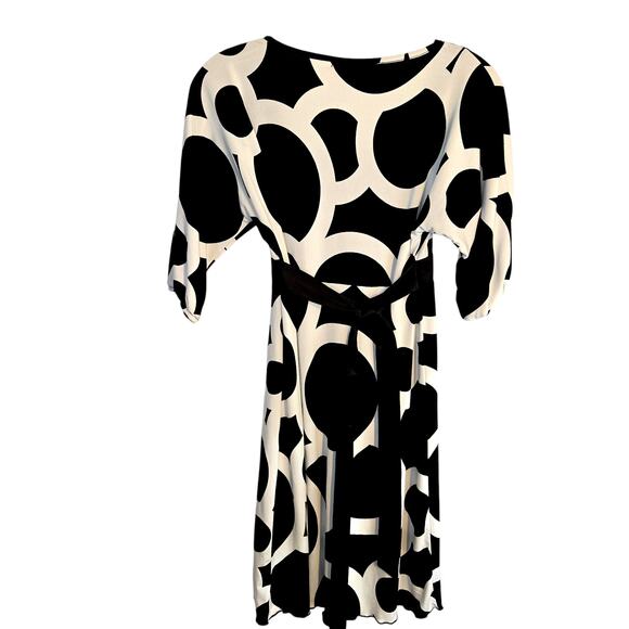 Maurices XS Black White Women's Short Sleeve Maxi  Dress Size 0 2 Extra Small - Picture 4 of 5